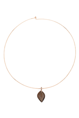Classic Carved Cowry Shell | Smokey Quartz