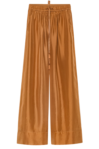 Habotai Silk Trousers | Bronze