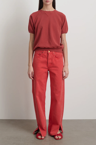 Short Sleeve Sweatshirt | Faded Tomato Overdye