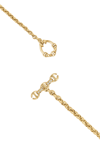 14mm Diamond Station Micro Link Necklace | 16"