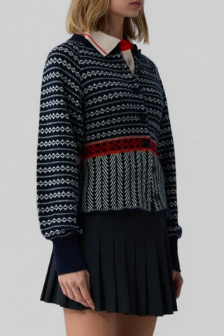 Fairisle Sculpted Cardigan | Midnight Combo