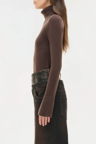 Fenwick Cashmere Turtleneck | Chocolate