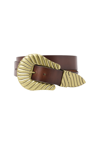 The Big Buckle Belt | Cognac With Brass