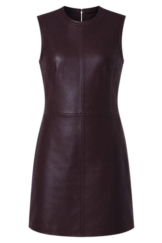 Dollie Leather Dress | Burgundy