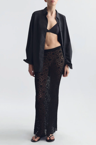Nika Knitted Skirt | Black