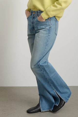 Charlot Split Hem Jean | Shell Vintage Wash