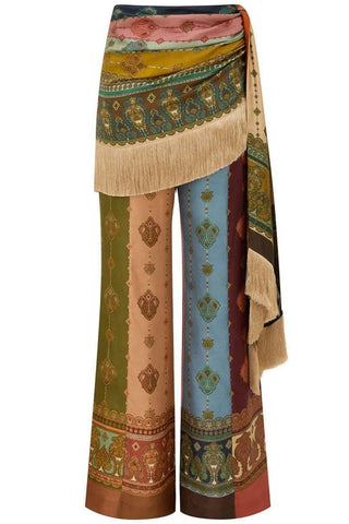 Valiant Fringed Flare Pant | Spliced Prism