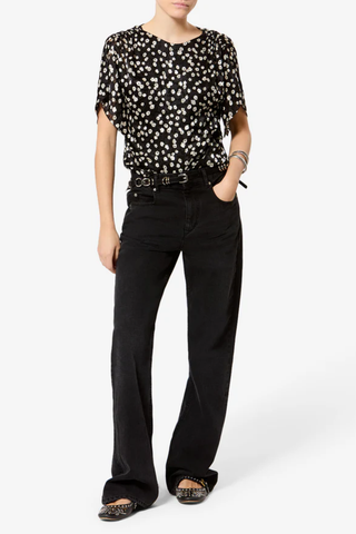 Hervane Top | Black/Ecru