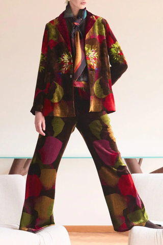 Kanada Velvet Jacket | Leaves