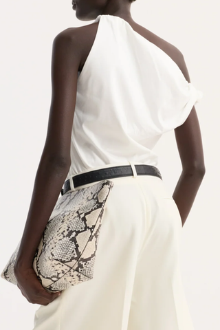 Sculptural Cotton Silk Top | Off White