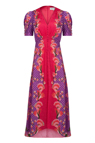 Lea Long Dress | Feather Raspberry
