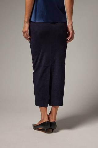 Suede Tube Skirt | Marine