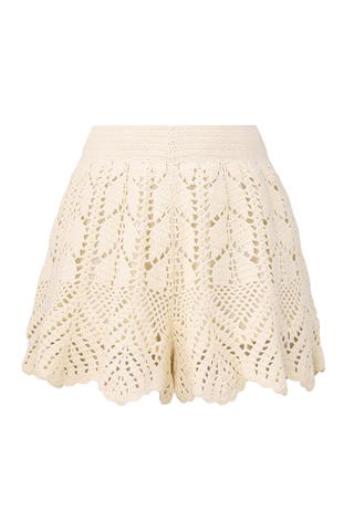 Awaken Lace Crochet Short | Cream