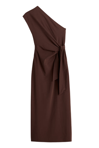 Georgie One Shoulder Maxi Dress | Chocolate