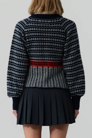 Fairisle Sculpted Cardigan | Midnight Combo