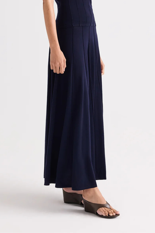 Seamed Maxi Skirt | Blue Nights