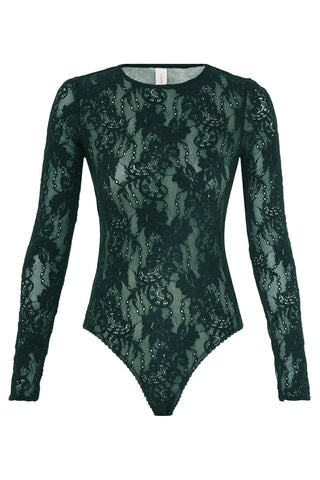 Lace Bodysuit | Bottle Green