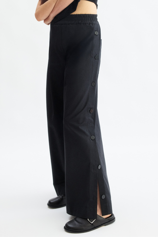 Baxter Side Button Pants | Black
