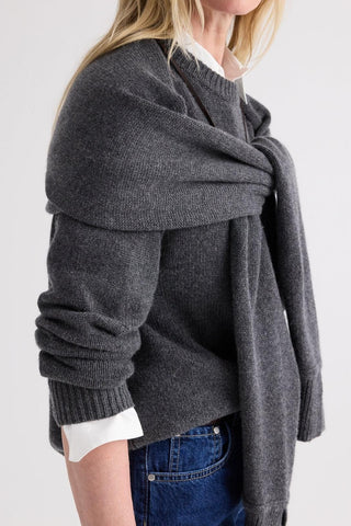 Shrug Cashmere Crewneck | Charcoal Grey