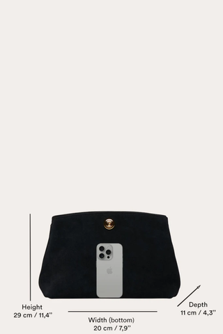 Pushlock Pouch | Dark Brown Ostrich