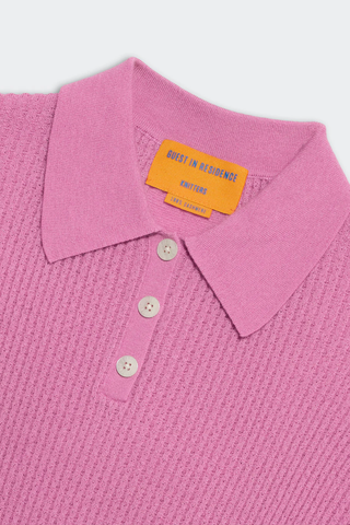 Shrunken Polo In Cashmere | Rose