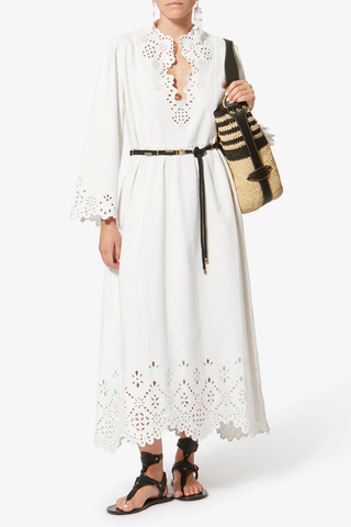 Bayia Striped Shoulder Bag | Black/Natural