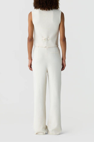 Tailored Crew Vest | Cream