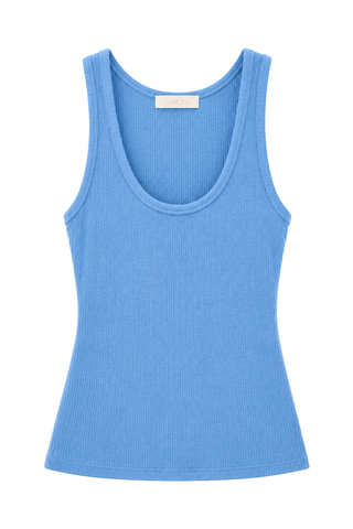 Coco Scoop Neck Tank | Coastal Blue