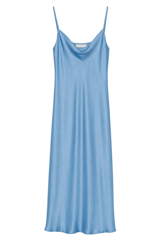 Taylor V-Neck Bias Cut Dress | Coastal Blue