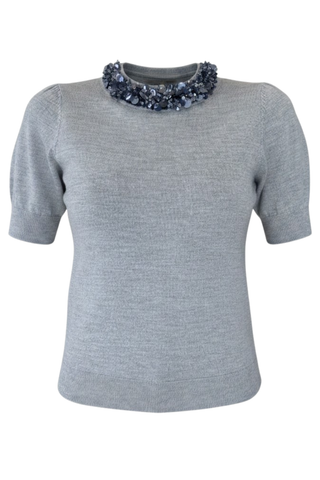 Jude SS Embellished Top | Ash