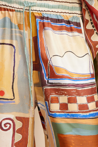 Michelle Silk Pant | Multi