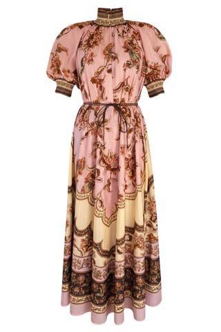 Aster Billow Maxi Dress | Mauve Jacobean