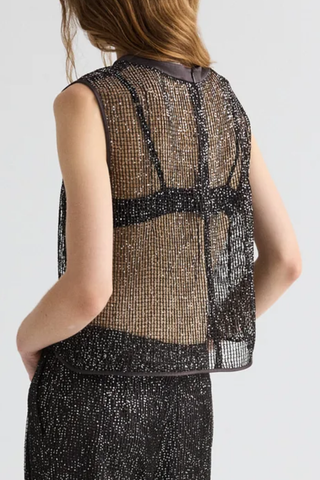 Muscle Tee | Dark Chocolate/Silver