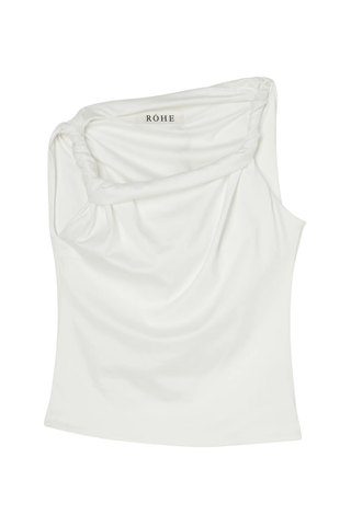 Sculptural Cotton Silk Top | Off White