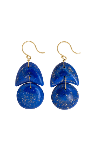 Tiny Arp Earrings | Lapis