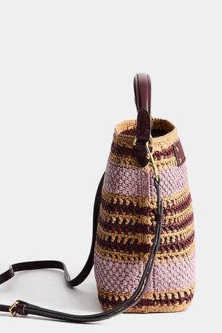 Raffia Stripe Crossbody | Iris