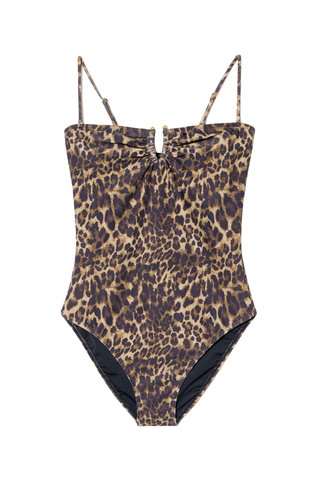 One Piece Bathing Suit | Vintage Leopard Print