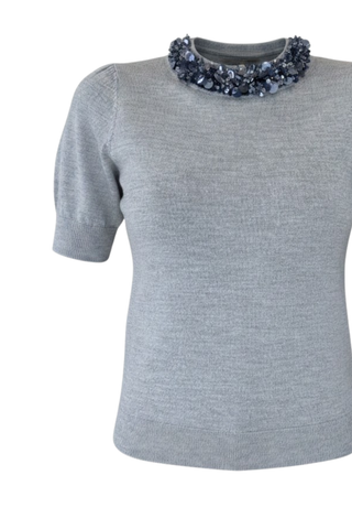 Jude SS Embellished Top | Ash