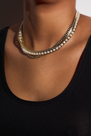 Leggo Mini Diamond Tennis Necklace