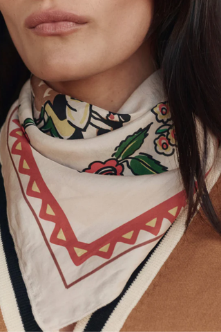 The Derby Silk Bandana | Cream