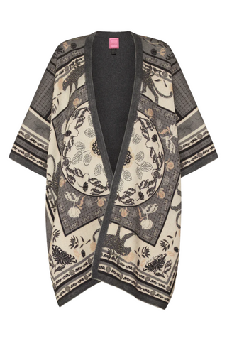 Pancake Wool Poncho | Panther Print