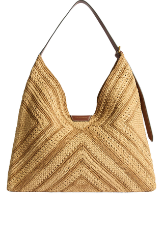 Raffia Bow Shoulder Bag | Natural Raffia