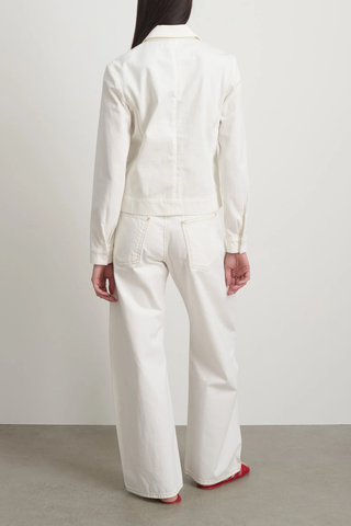 Denim Shirt Jacket | Chalk White