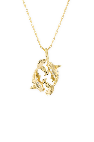 Small Zodiac Pendant Necklace | Pisces
