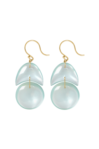 Tiny Arp Earrings | Aquamarine