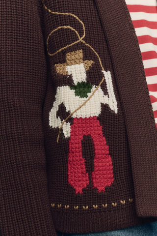 The Lasso Lodge Cardigan | Umber