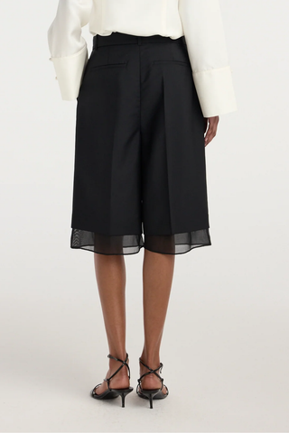 Organza Lined Shorts | Black