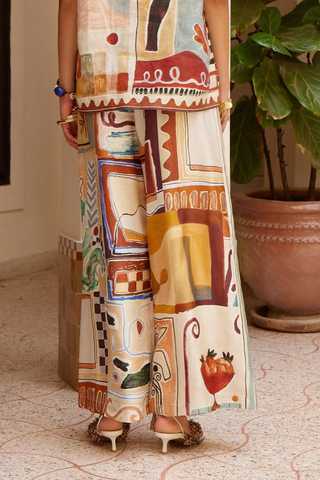 Michelle Silk Pant | Multi