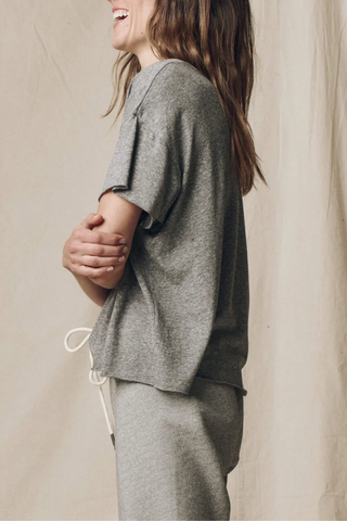 The Crop Tee | Heather Grey