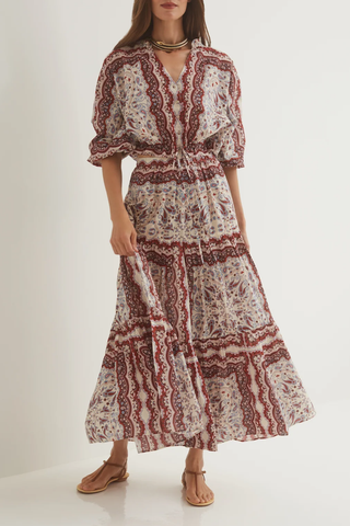 Perrin Top | Paisley Scarf Ivory